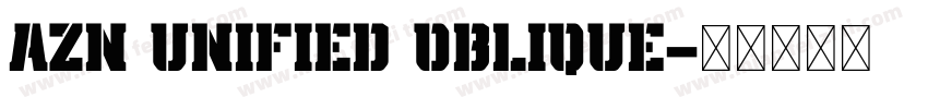 AZN Unified Oblique字体转换